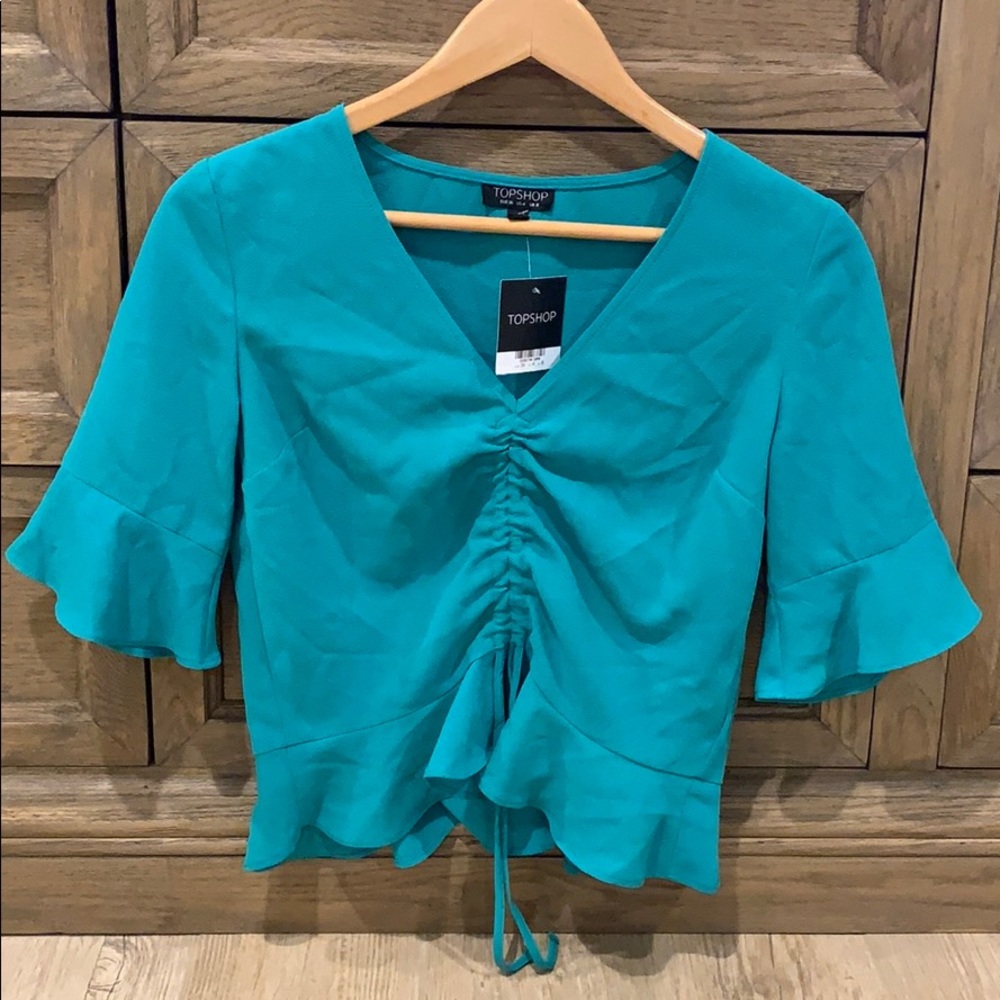 Topshop cinched blouse